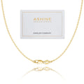 ASHINE Thin Gold Chain for Women Necklaces 925 Sterling Silver for Men Stainless Cadena De Oro Para Hombre Jewelry (Gold 24 Inches)