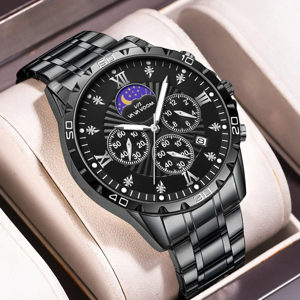 New Men's Waterproof Luminous Calendar Quartz Watch