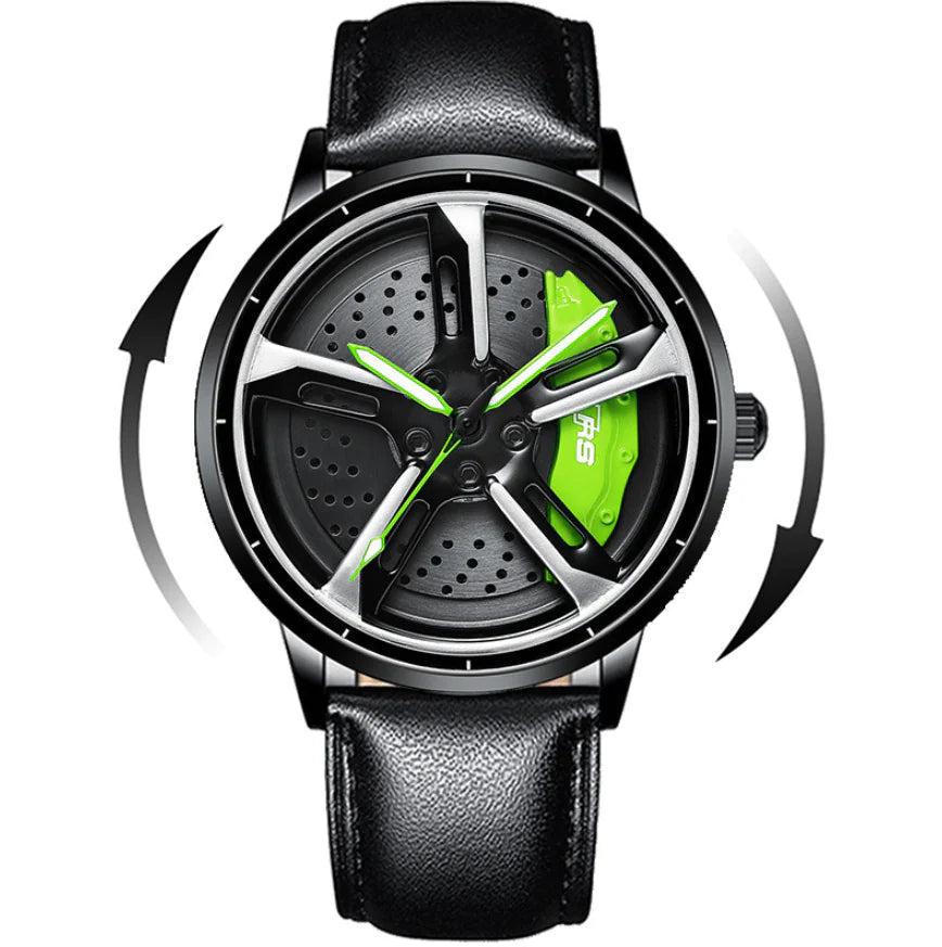 Men's 3D Hollow Automobile-Inspired Quartz Watch with Hydraulic Design