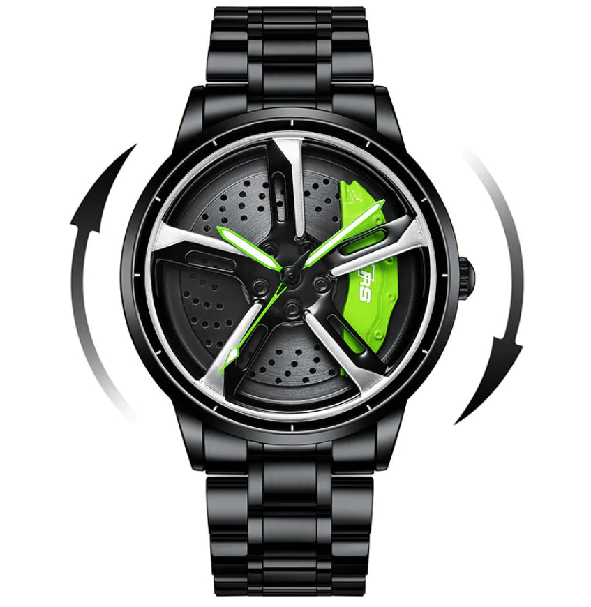 Men's 3D Hollow Automobile-Inspired Quartz Watch with Hydraulic Design