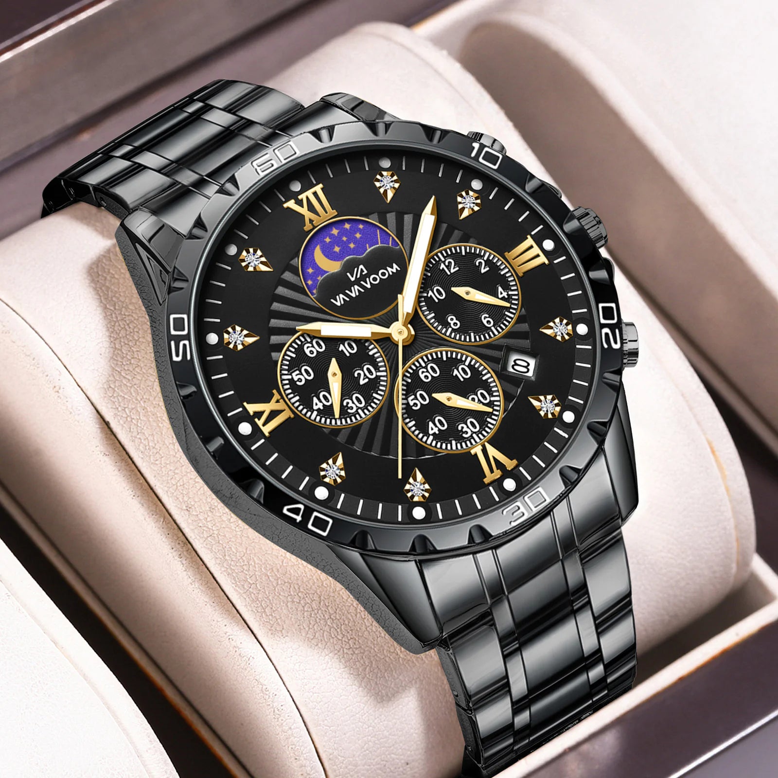 New Men's Waterproof Luminous Calendar Quartz Watch