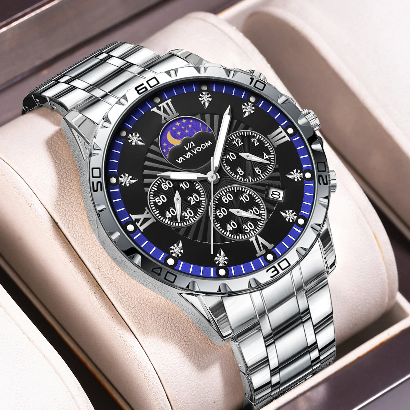 New Men's Waterproof Luminous Calendar Quartz Watch