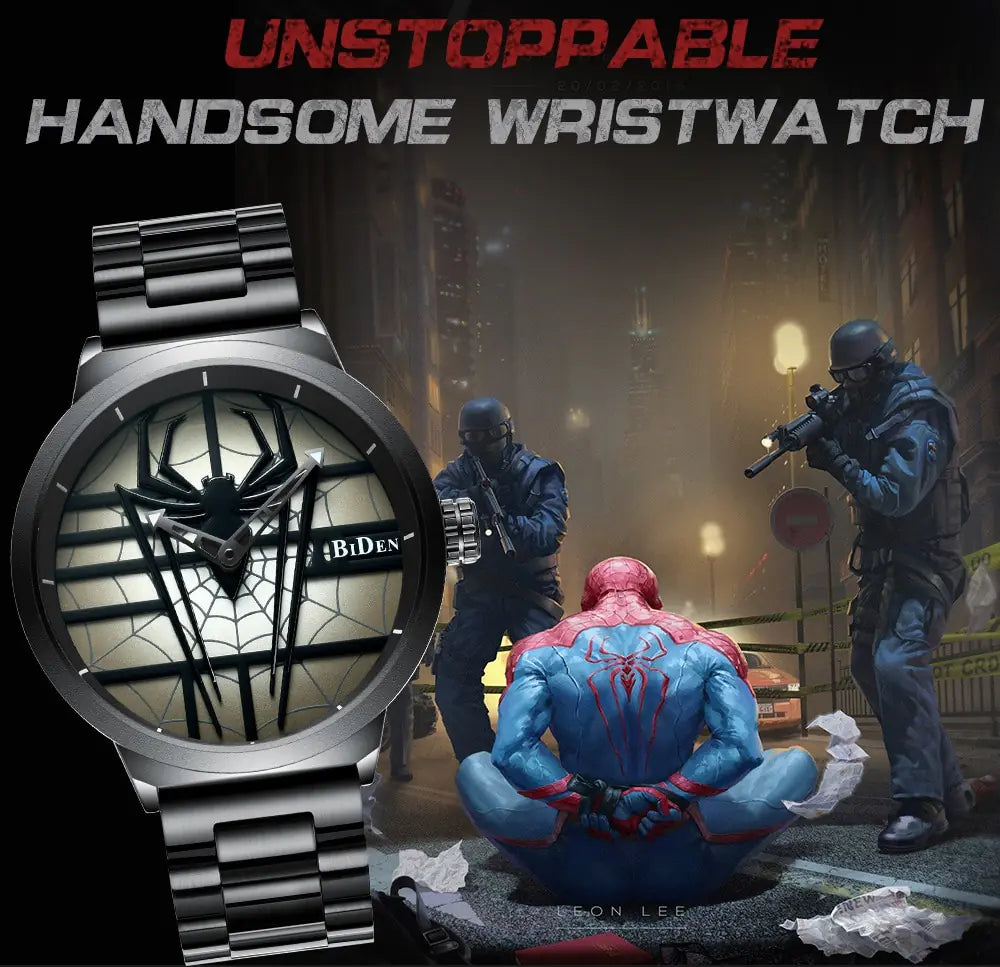 RELOJ DE CUARZO DE LUJO SPIDERMAN