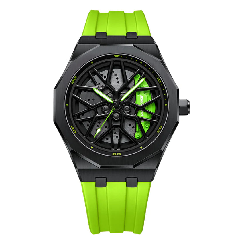 Men's Forged Hollow Waterproof Wheel Design Quartz Watch